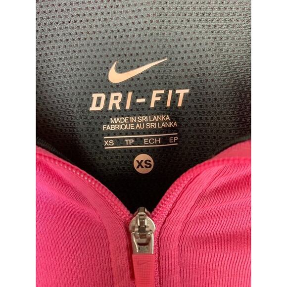 Nike Womens Pink Dri-Fit Half-Zip Pullover Top XS - Picture 5 of 6